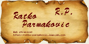 Ratko Parmaković vizit kartica